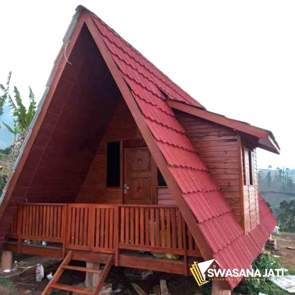 Rumah Lumbung Minimalis Segitiga Kayu Jati - Image 4