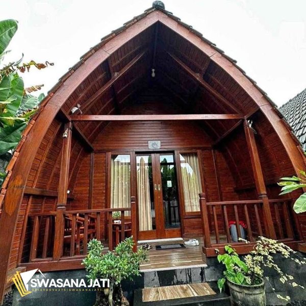 Rumah Lumbung Minimalis Segitiga Kayu Jati - Image 2