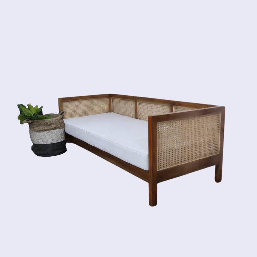 Sofa Bale Minimalis Kombinasi Rotan dan Kayu Jati - Image 2