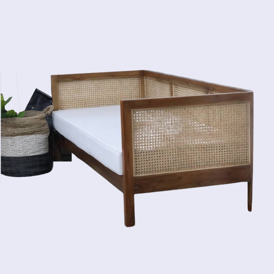 Sofa Bale Minimalis Kombinasi Rotan dan Kayu Jati - Image 3