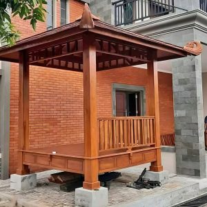 Gazebo Minimalis Jati 3x3 Meter GZ-SW008