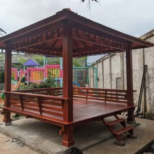 Gazebo Minimalis Kayu Jati GZ-SW005