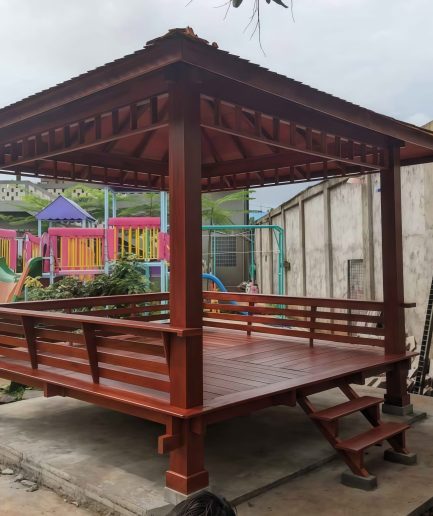 Gazebo Minimalis Kayu Jati GZ-SW005
