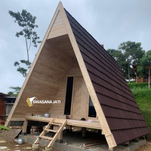 Villa Rumah Kayu Minimalis Modern Kayu Jati RK-SW004