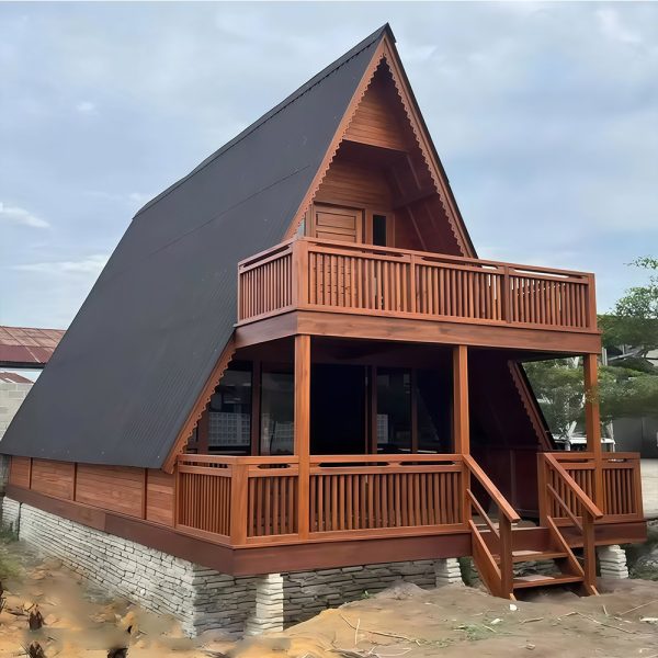 Rumah Triangle 2 Lantai Kayu Jati RK-SW005