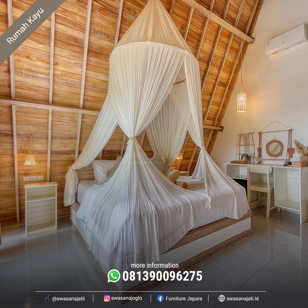 Rumah Kayu Villa Segitiga Modern RK-SW008 - Image 7