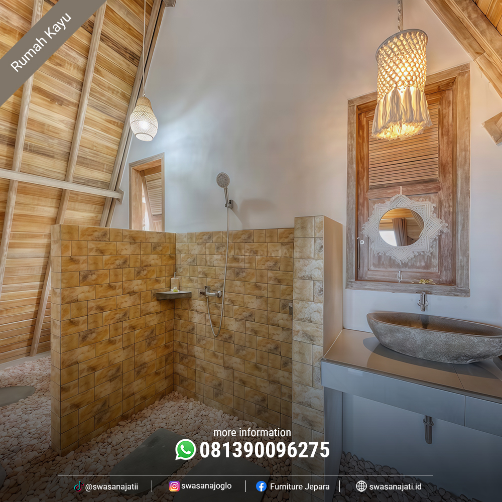 Rumah Kayu Villa Segitiga Modern RK-SW008 - Image 8