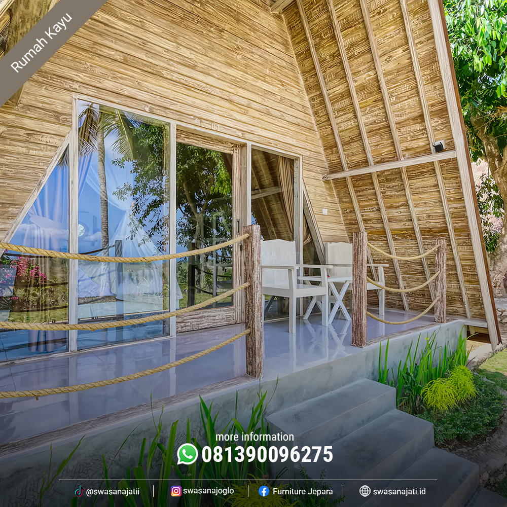 Rumah Kayu Villa Segitiga Modern RK-SW008 - Image 4