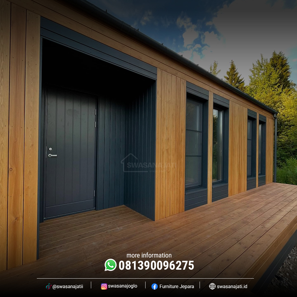 Rumah Kayu Industrial Modern 10x8 Meter - Image 3