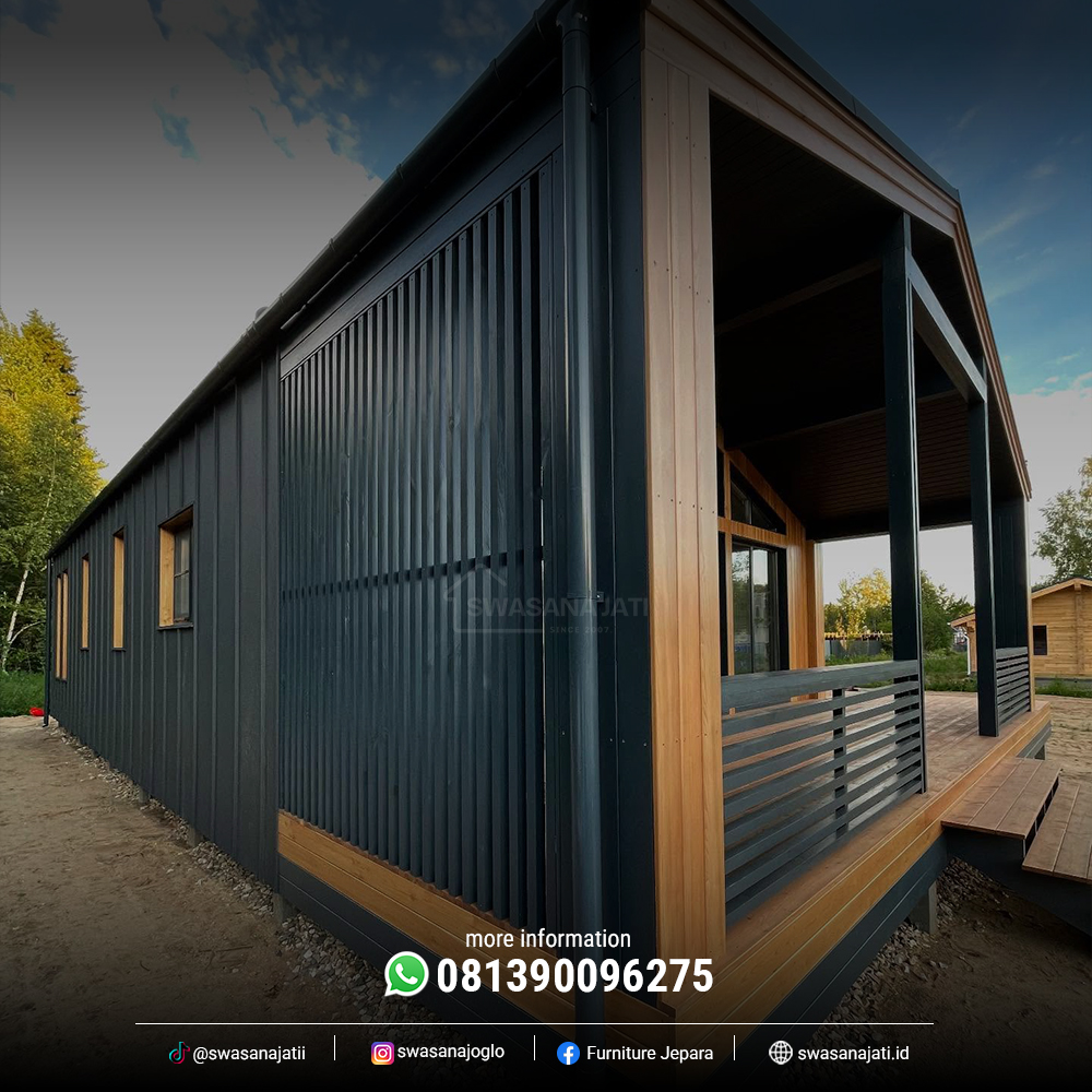 Rumah Kayu Industrial Modern 10x8 Meter - Image 7