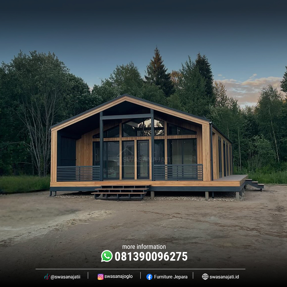 Rumah Kayu Industrial Modern 10x8 Meter - Image 9