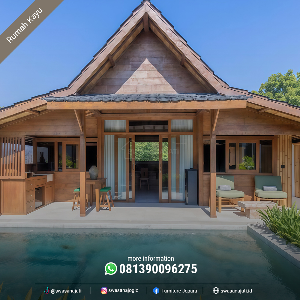 Rumah Kayu Jati Tropis Modern RK-SW009 - Image 2