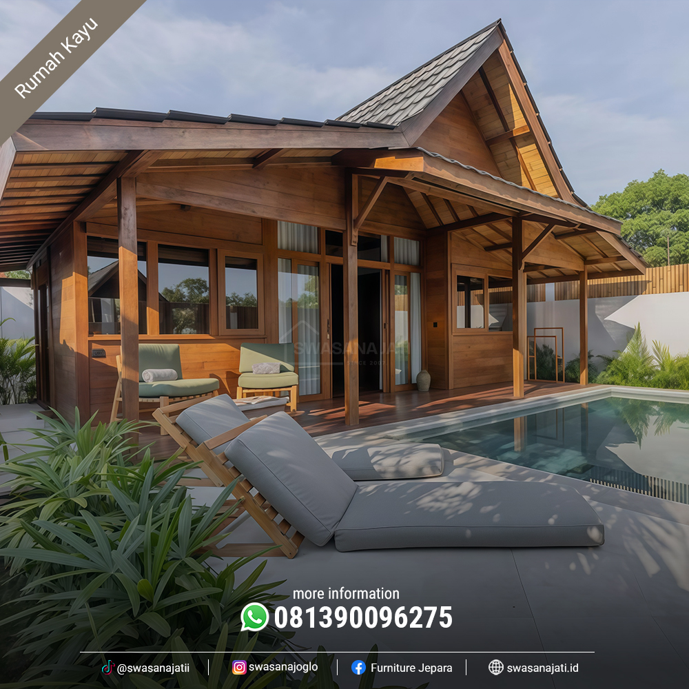 Rumah Kayu Jati Tropis Modern RK-SW009 - Image 3