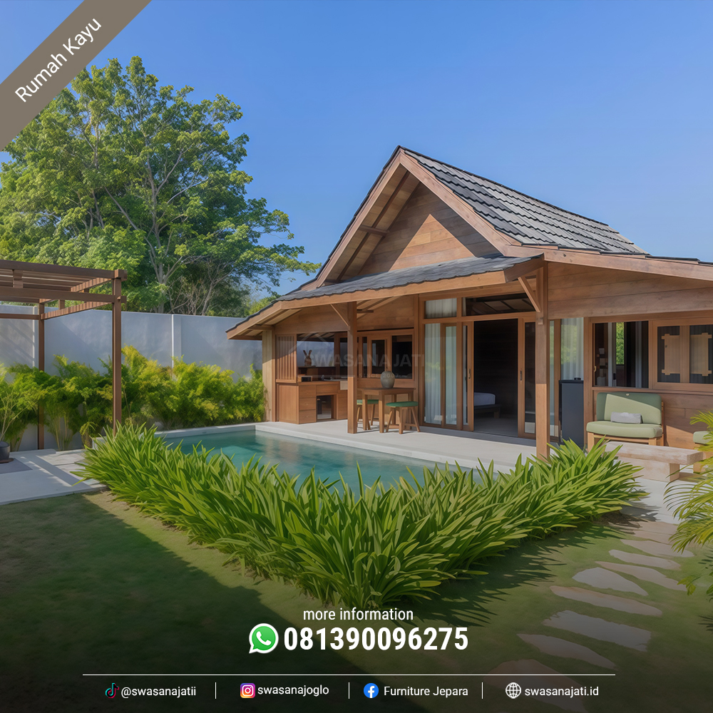 Rumah Kayu Jati Tropis Modern RK-SW009