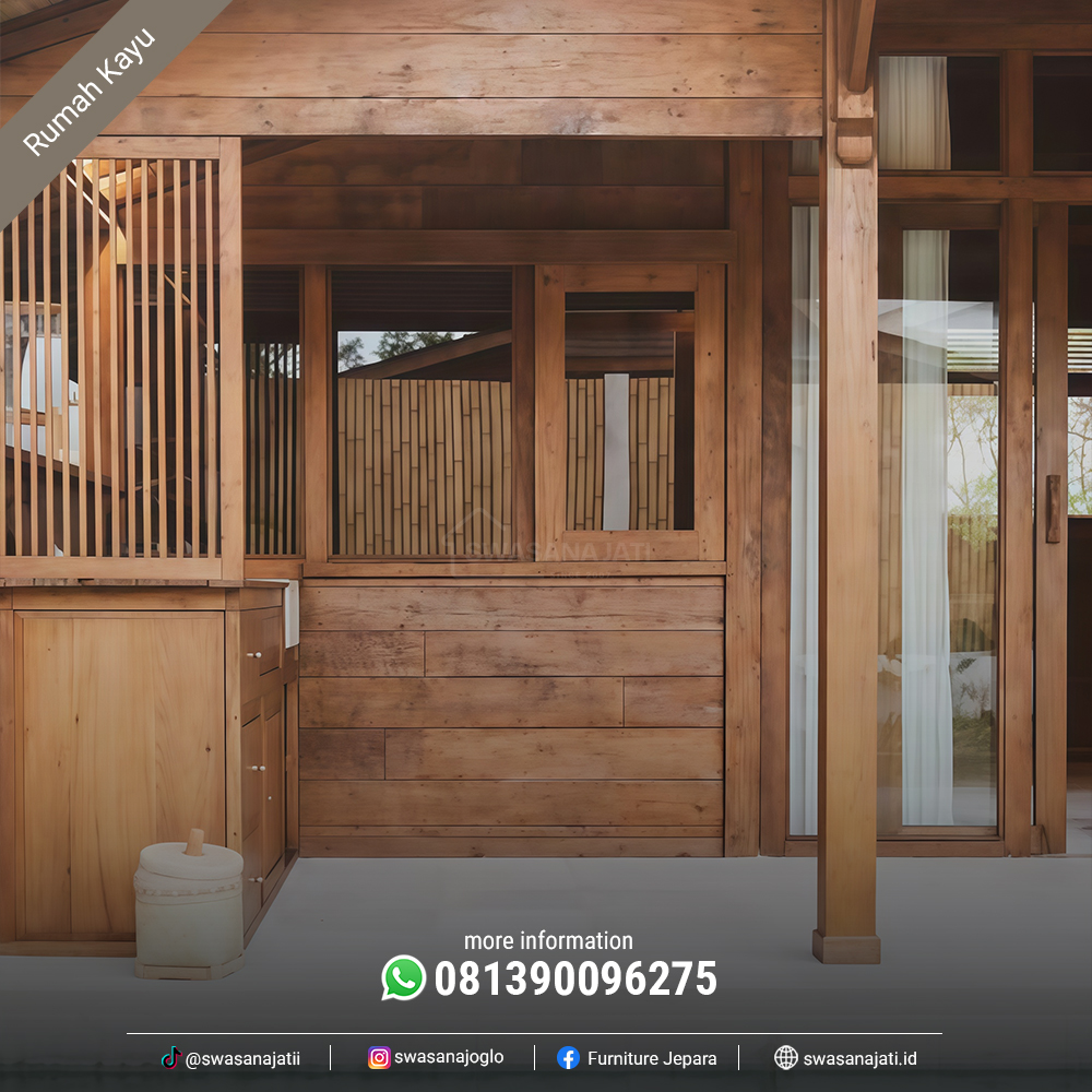 Rumah Kayu Jati Tropis Modern RK-SW009 - Image 8
