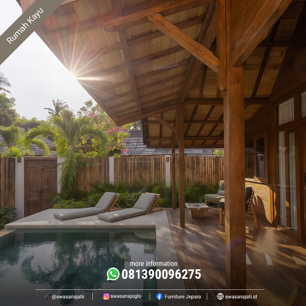 Rumah Kayu Jati Tropis Modern RK-SW009 - Image 7