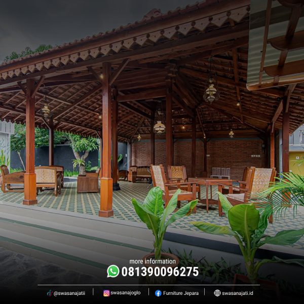 Pendopo Minimalis Kayu Jati – Ukuran 8x10 Meter - Image 3