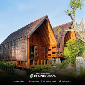 Rumah Kayu Villa Minimalis Jati