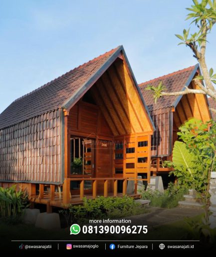 Rumah Kayu Villa Minimalis Jati