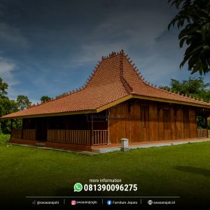 Rumah Joglo Jawa Kayu Jati Natural Model Klasik