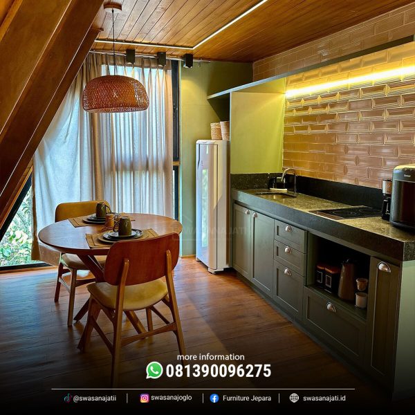 Rumah Kayu Triangle 2 Lantai Minimalis Modern Jati - Image 8