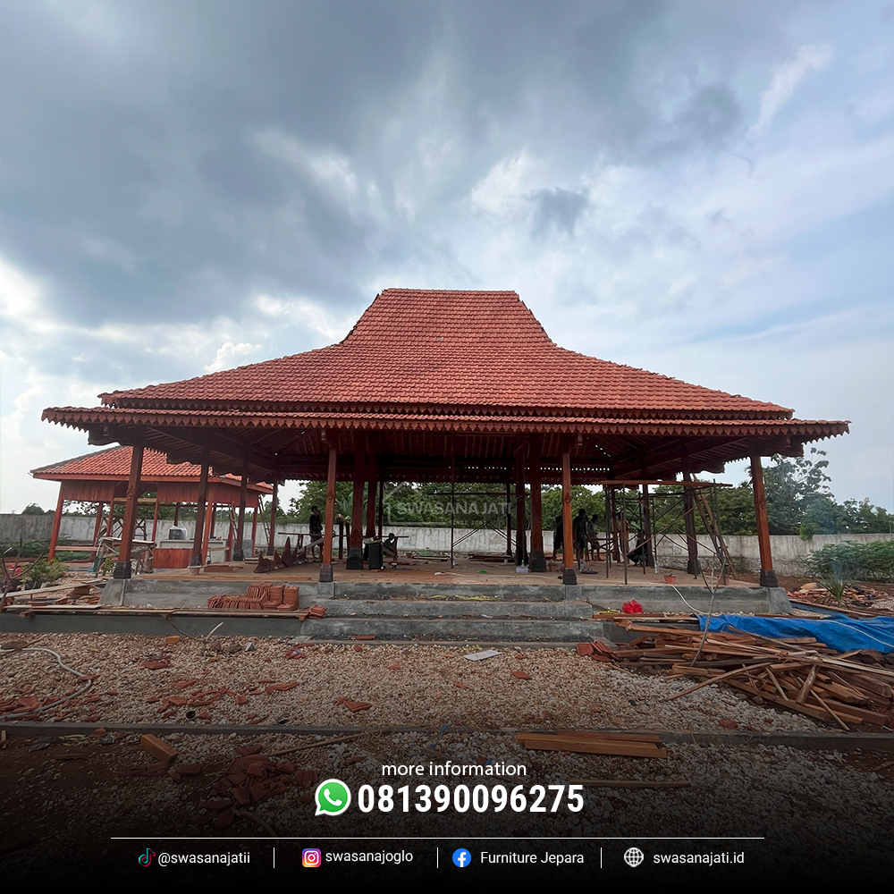 Joglo Pendopo Soko 22 cm Jati Solid