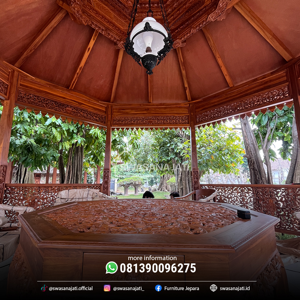 Gazebo Segidelapan Tumpangsari Full Ukiran Jepara - Image 5