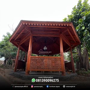 Gazebo Segidelapan Tumpangsari Full Ukiran Jepara